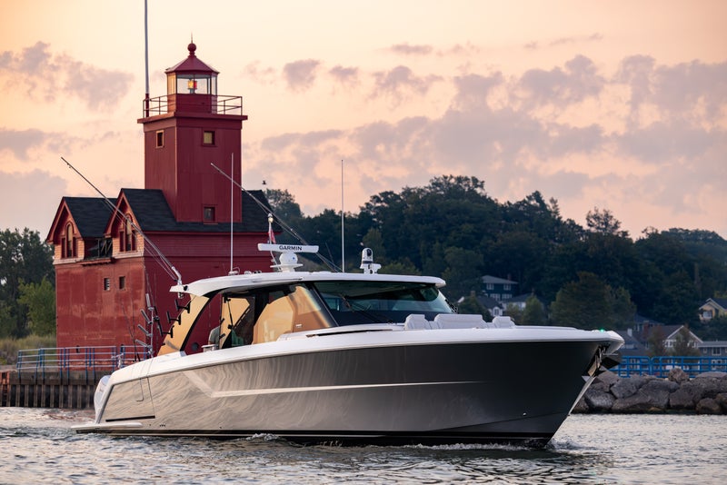 56 LS - Outriggers and Fish Options; Hull Color: Stardust; Holland Channel; Big Red
