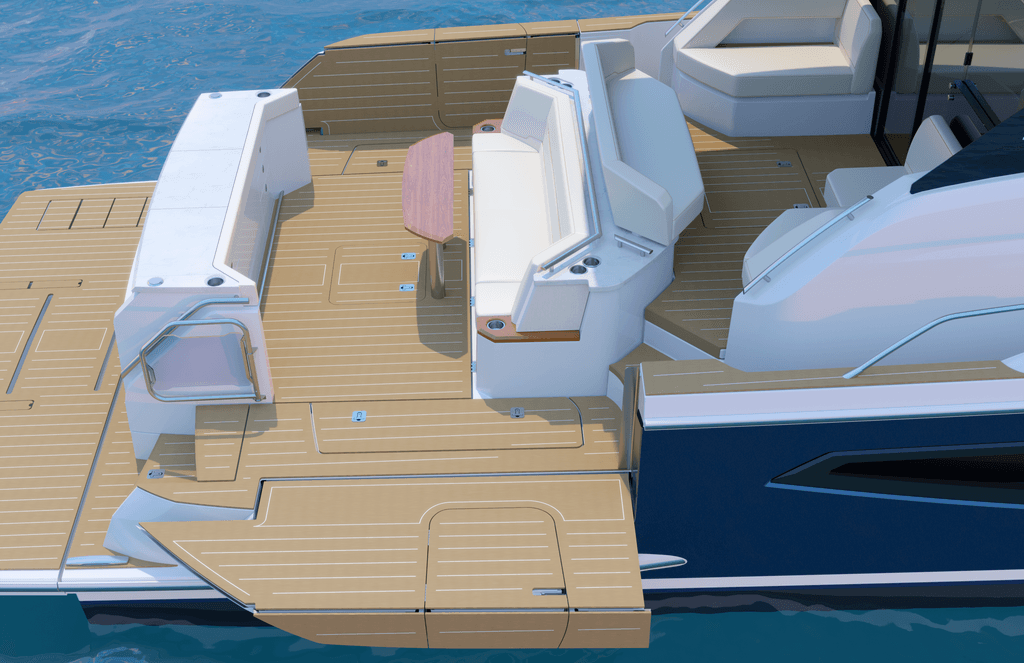 EX60 Aft Glass Patio Alfresco Breakfast Bar Module