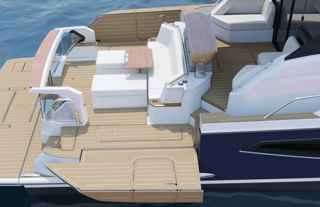 EX60 Aft Glass Patio Alfresco Breakfast Bar Module