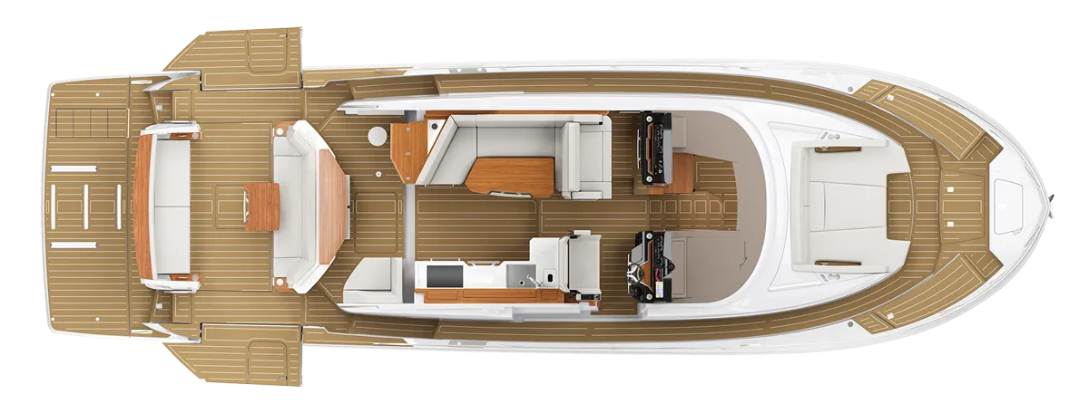 ALFRESCO BREAKFAST BAR MODULE AND AFT GLASS PATIO MODULE