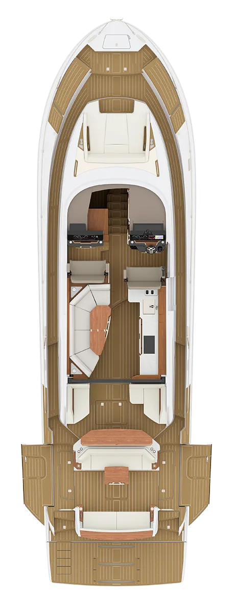 ALFRESCO BREAKFAST BAR MODULE AND AFT GLASS PATIO MODULE